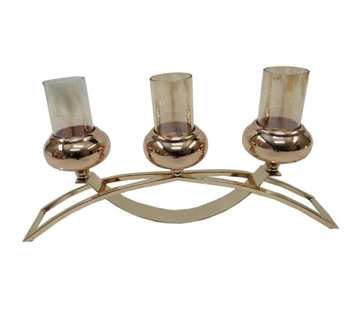 3 Holder Candle Stand - Gold