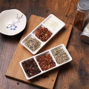 3 Division Ceramic Sauce Bowl
