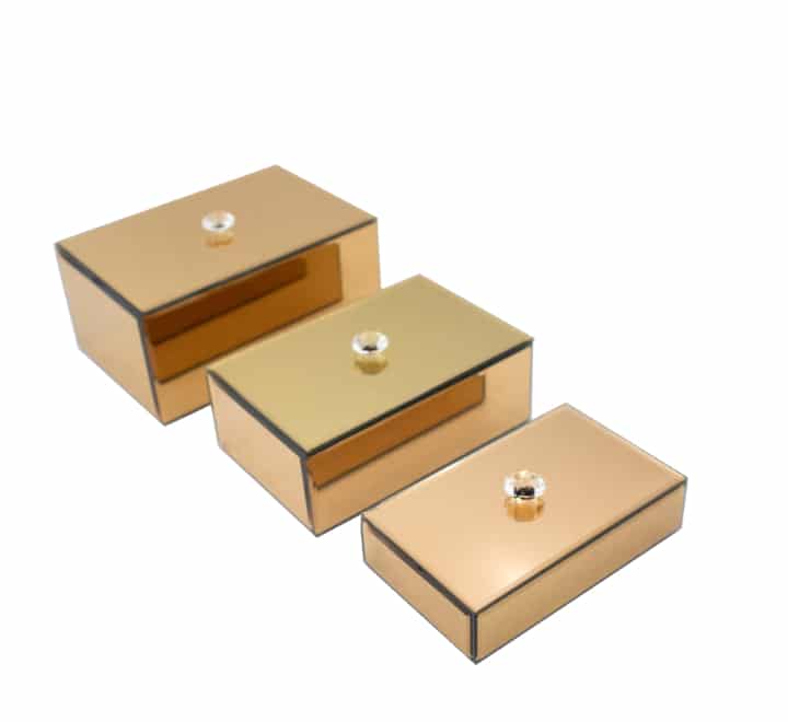 3pc Mirror Trinket Box
