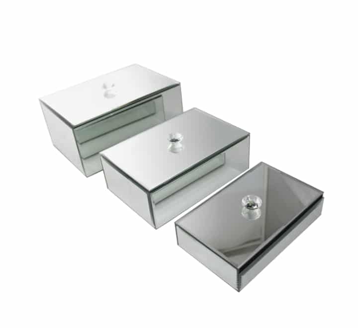 3pc Mirror Trinket Box
