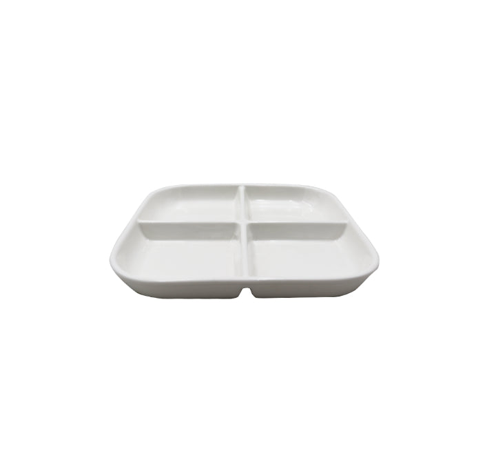 4 Division Ceramic Snack Serving Platter