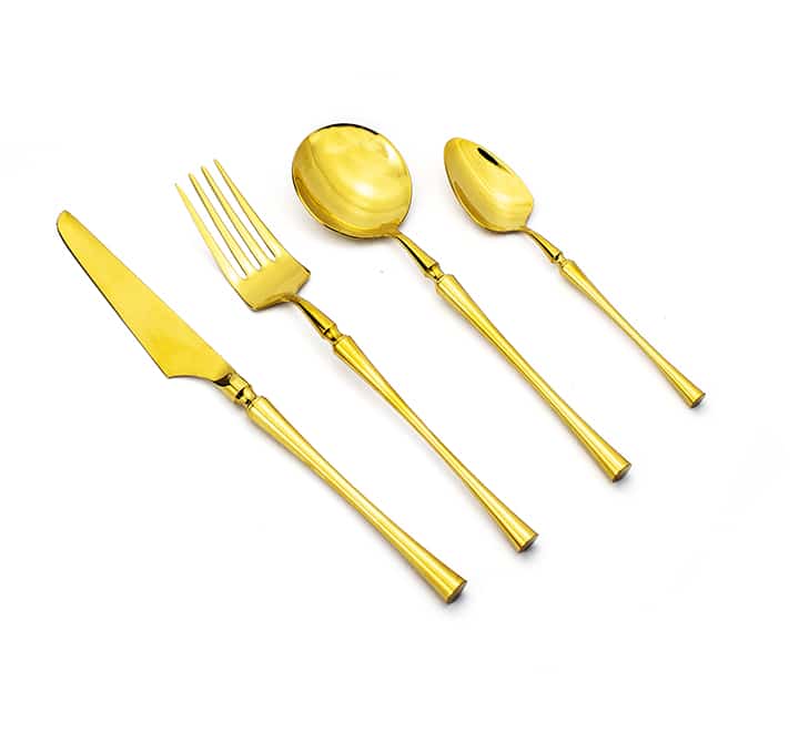 Modern Designer Gold Cutlery Set of 4