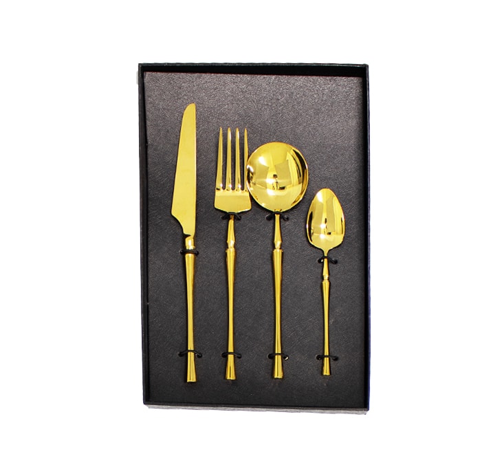 Modern Designer Gold Cutlery Set of 4