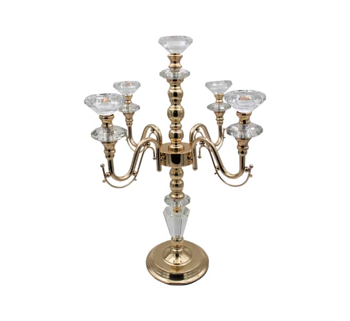 5 Cup Candle Stand Gold