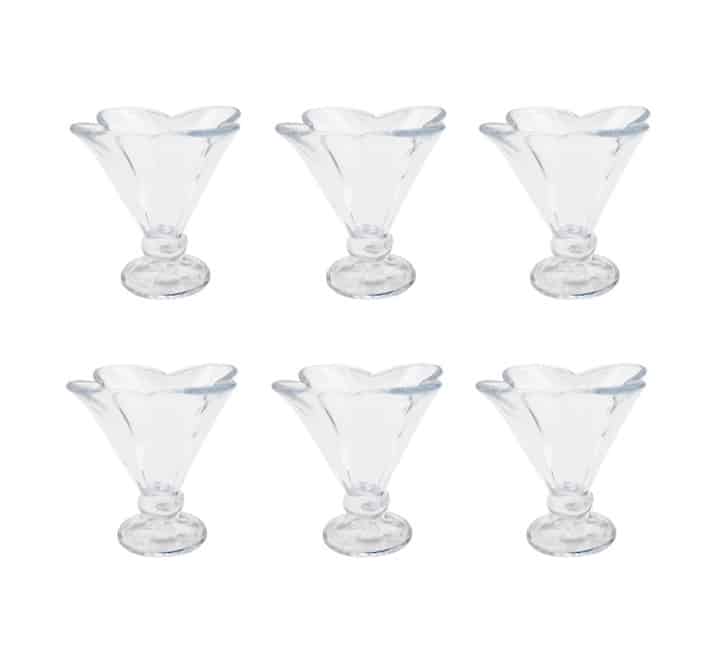 6 Piece Ice Cream Glass Bowl Set