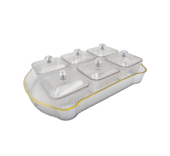 7 Piece Plastic Snack Server