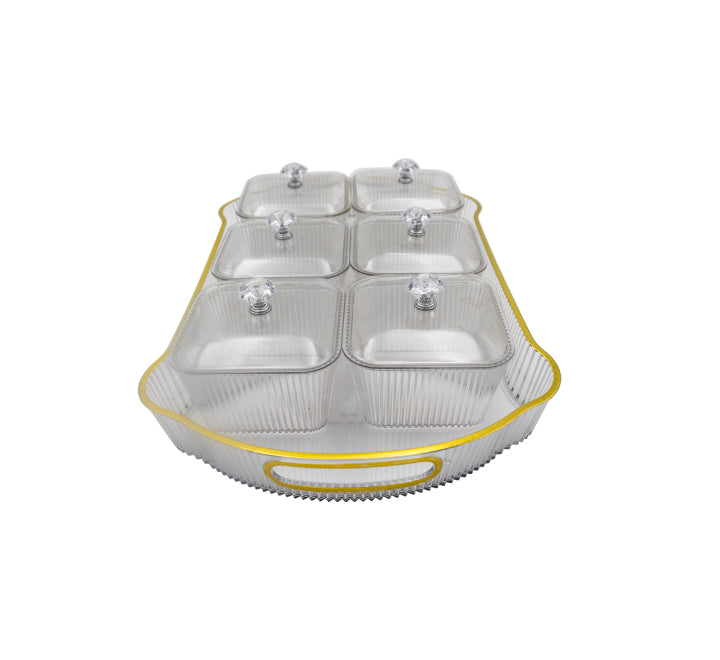 7 Piece Plastic Snack Server