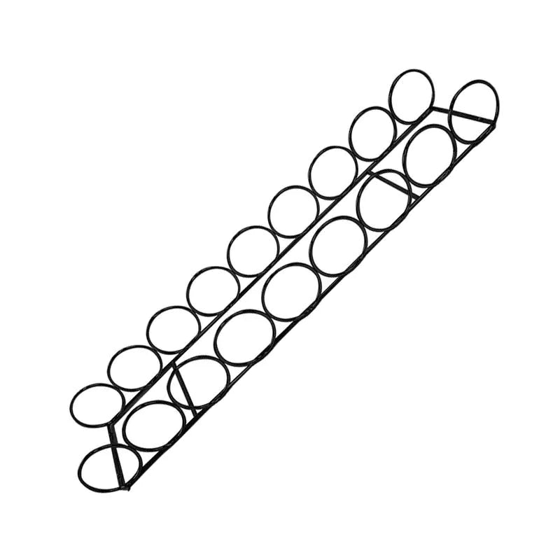 9 Wine Bottle Ring Holder - Black