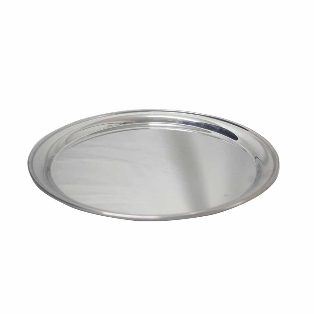Bar Butler Round Serving Tray Stainless Steel - 35cm