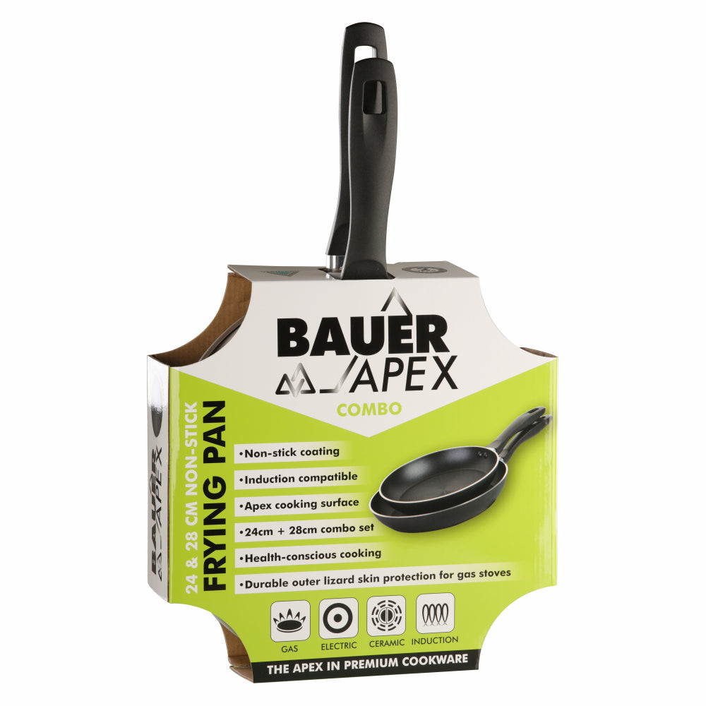 Bauer Apex Non-stick Frying Pan Combo Set 24cm & 28cm