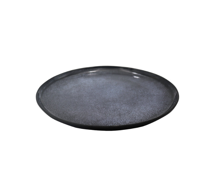 Ceramic Dinner Plate 27cm Blue & Black