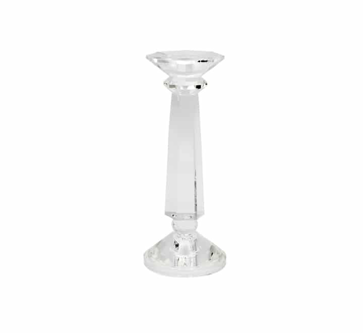 Clear Glass Candle Stand - Medium