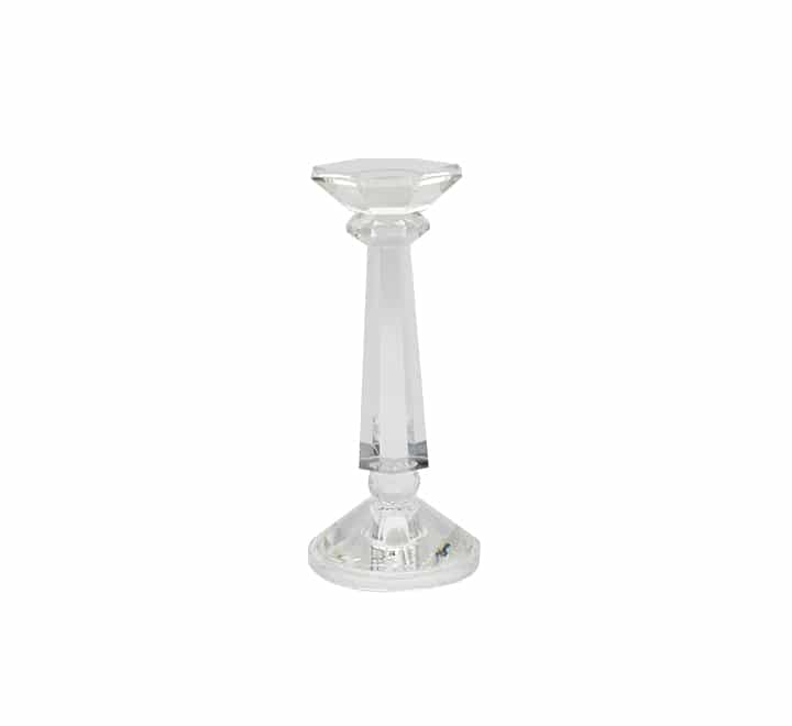 Clear Glass Candle Stand - Small