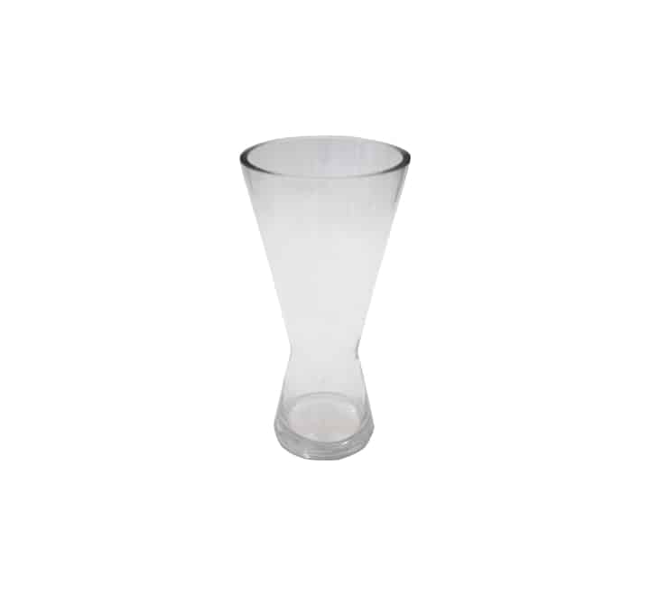 Clear Glass Vase V-Shape