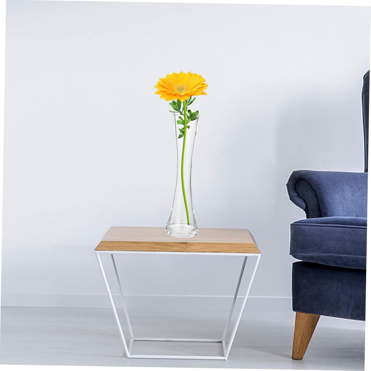 Clear Glass Vase V-Shape