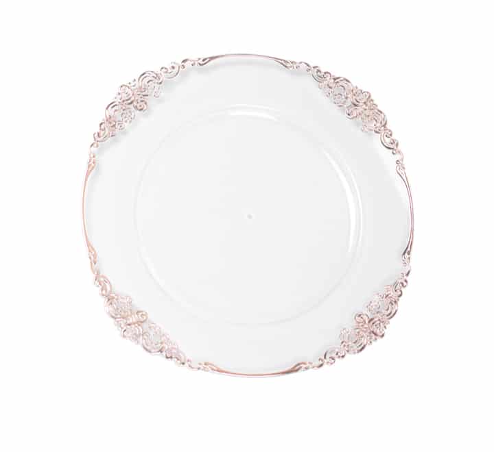 Clear Plastic Underplate - Crown Design