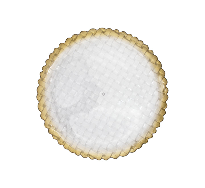 Clear Plastic Underplate Weaved Pattern