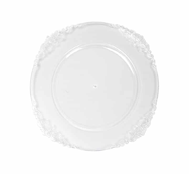 Clear Plastic Underplate - Crown Design