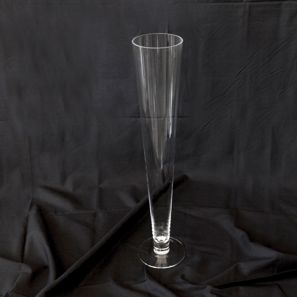 Conical Glass Vase - Footed