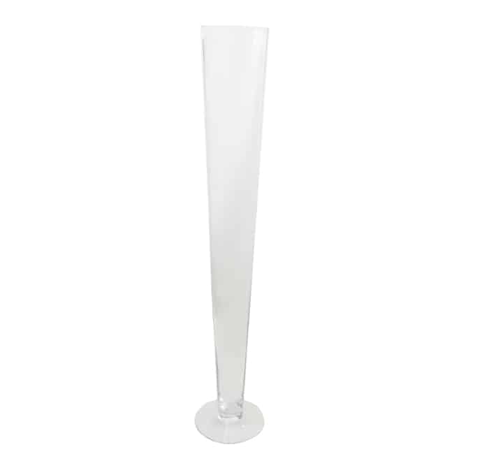 Conical Glass Vase - Footed