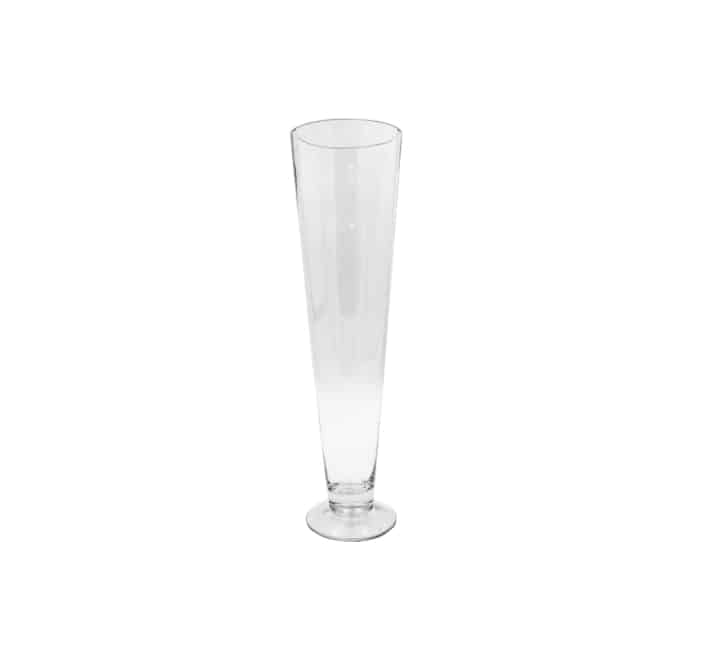 Conical Glass Vase - Footed