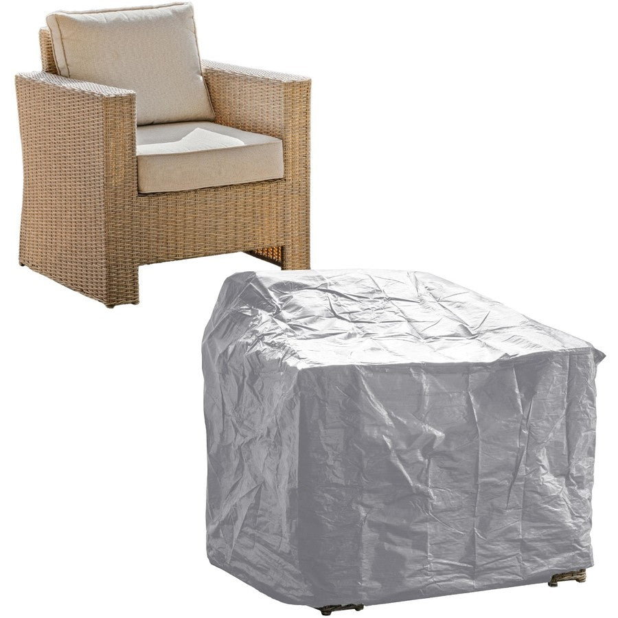 Covergard Polyester Single Seat Couch Cover (Beige)