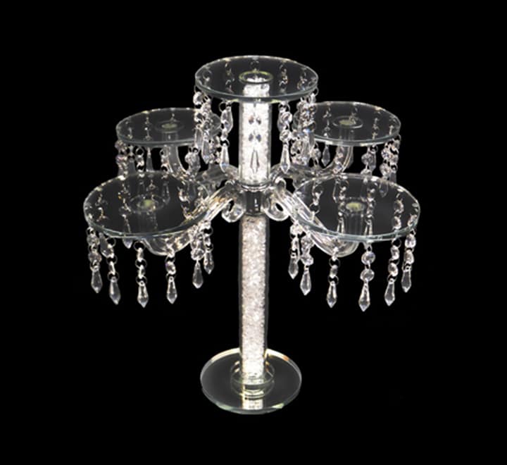 Crystal Candle Stand - 5 Stand