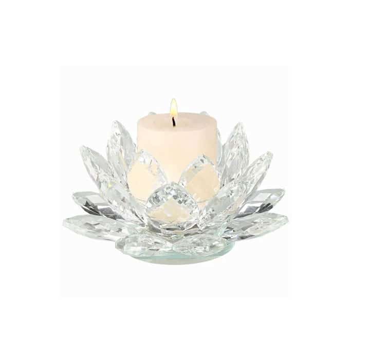 Crystal Candle Stand Flower Design