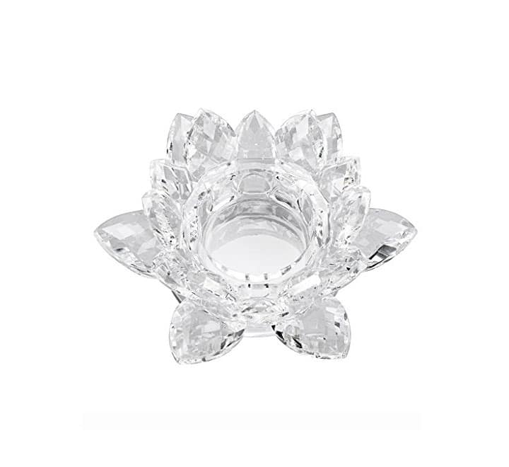 Crystal Candle Stand Flower Design