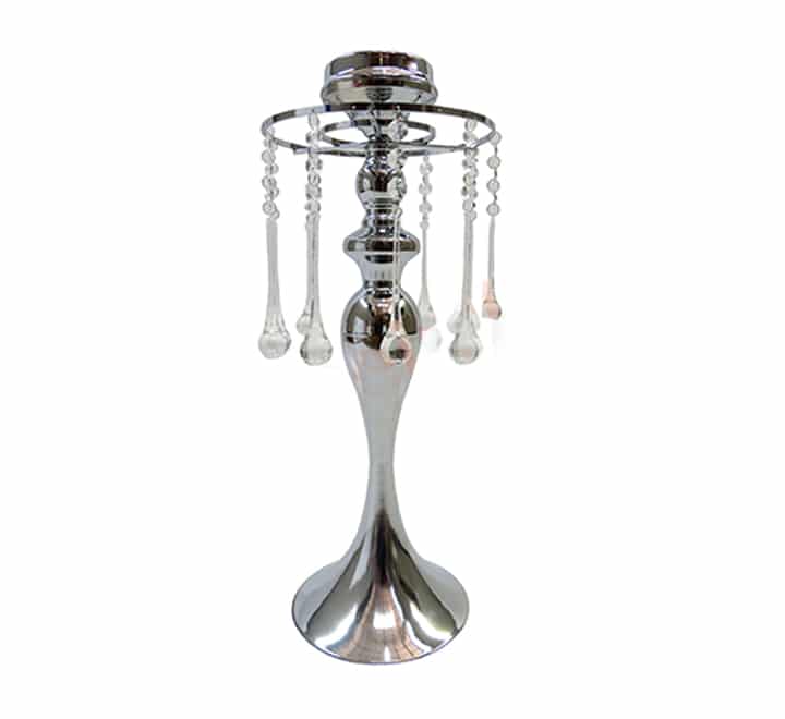 Crystal Candle Stand Silver