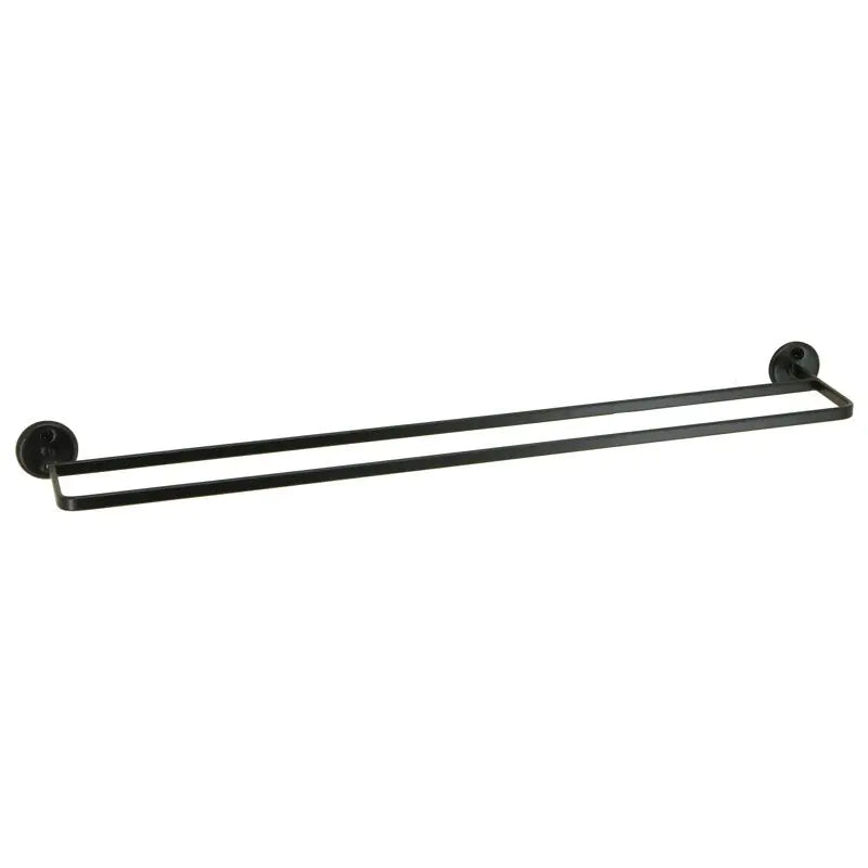 Double Towel Rail, Stainless Steel, Matt Black 600mm
