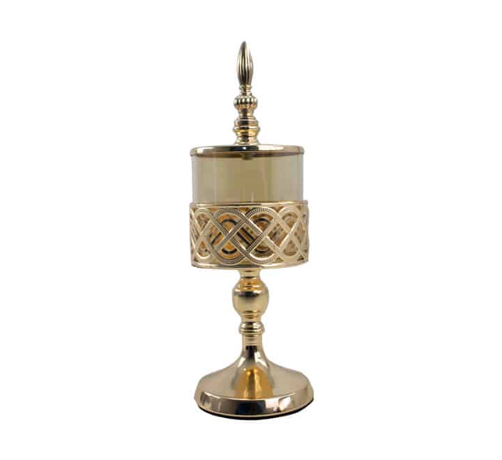 Fancy Candy Jar with Lace Décor and Lid
