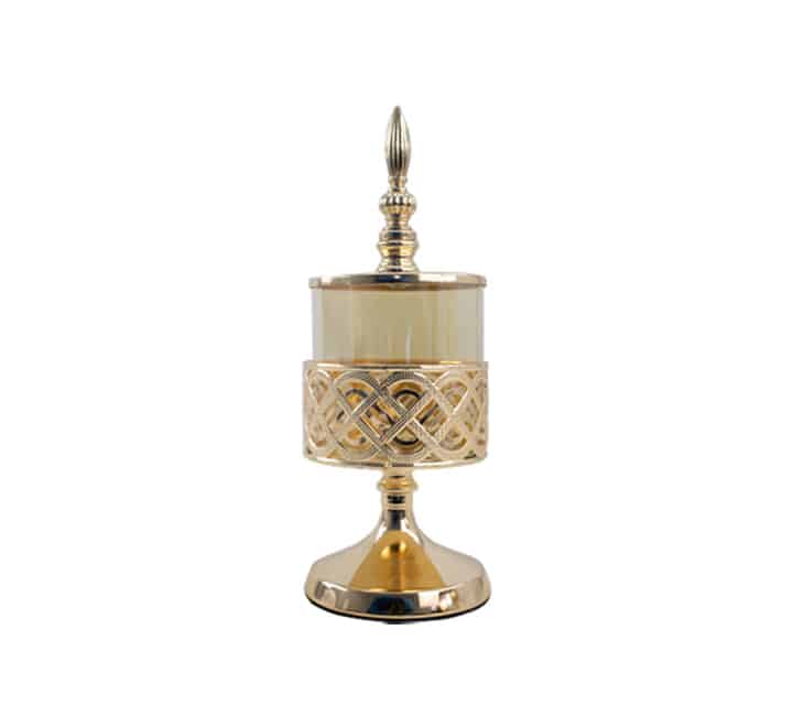Fancy Candy Jar with Lace Décor and Lid