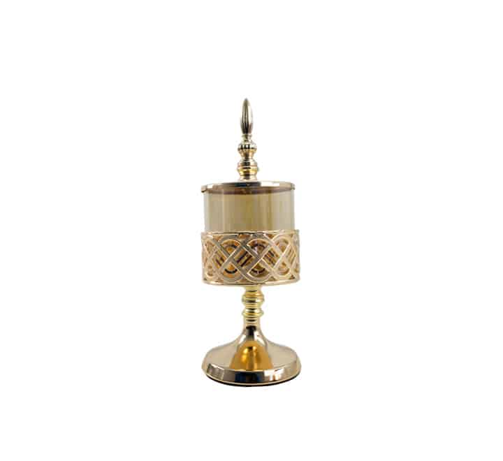 Fancy Candy Jar with Lace Décor and Lid