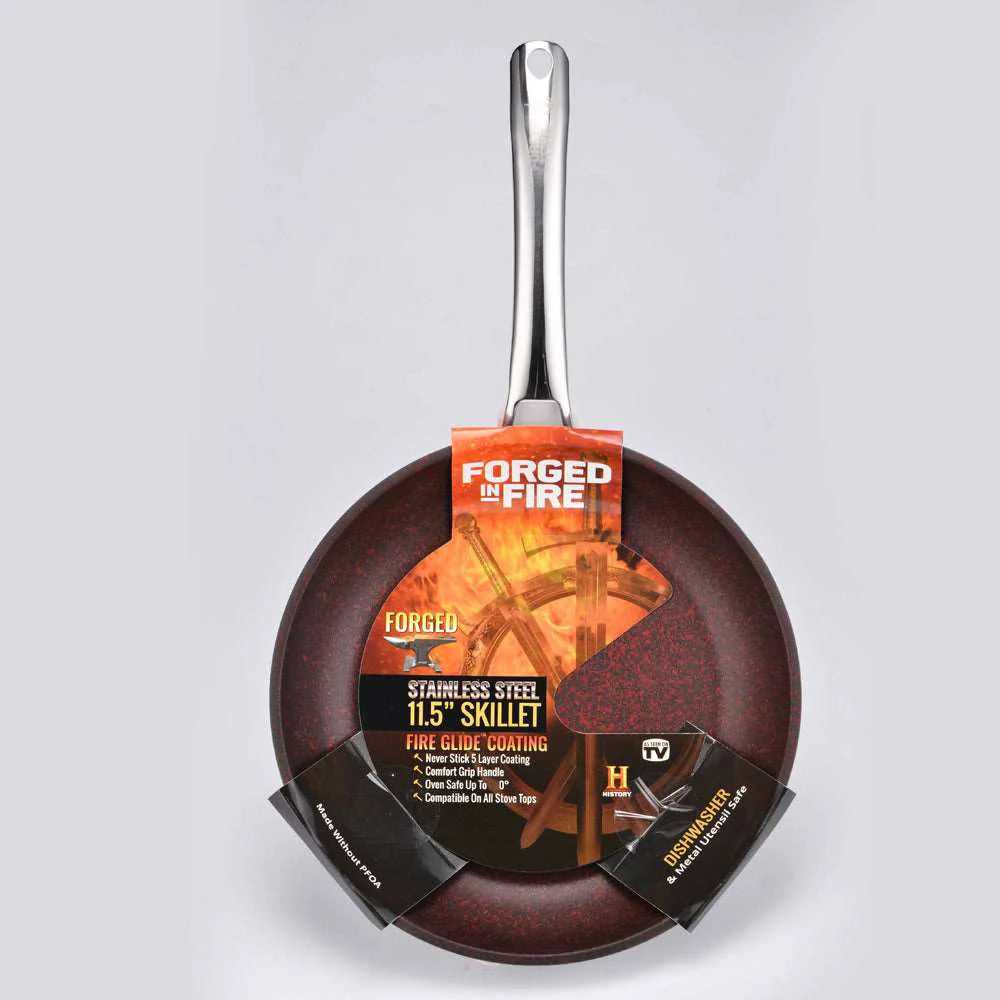 Forged in Fire 30cm Pan & Forged in Fire Steak Knife - 6pc Set