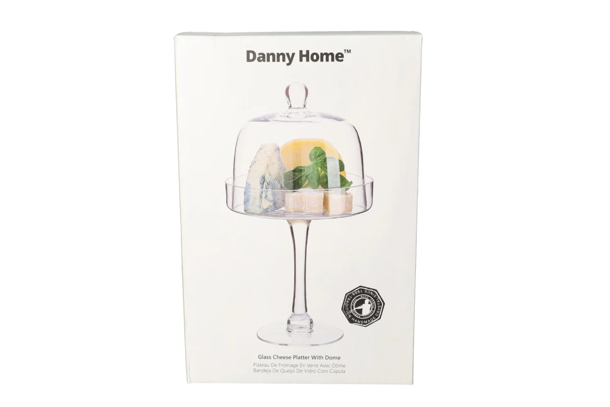 Glass Cheese Platter with Dome (19cm)