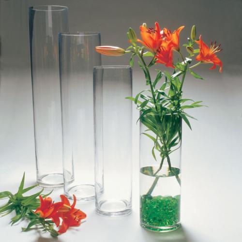 Glass Vase - 10x10x40cm