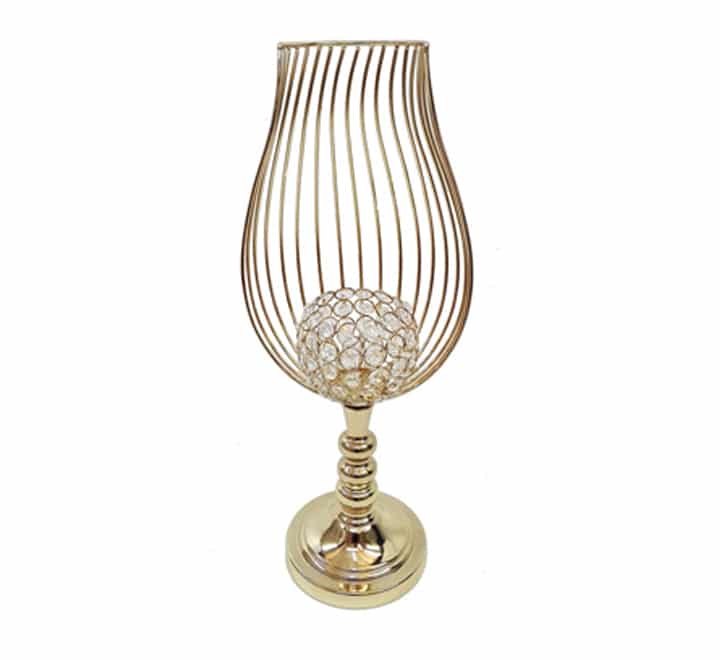 Gold Crystal Candle Stand