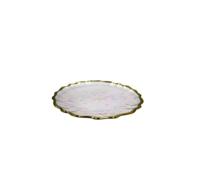 Gold Rim Colourful Glass Side Plate 20cm