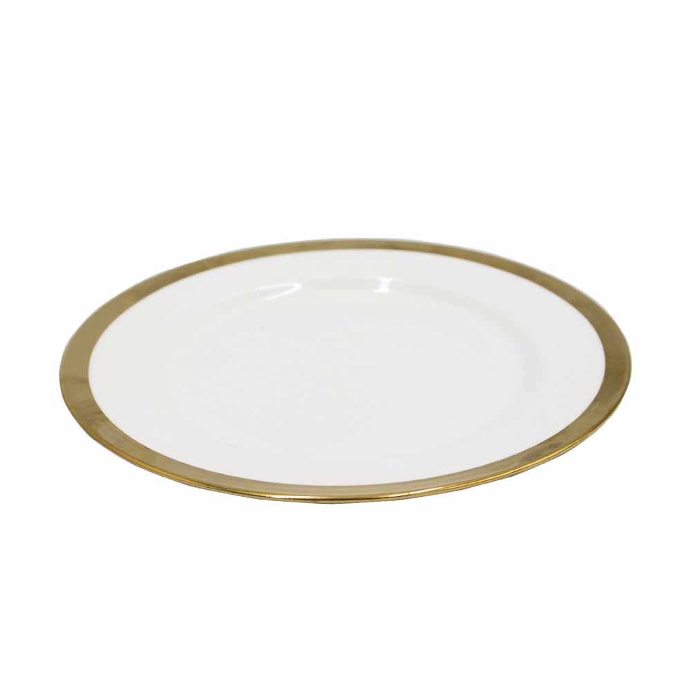 Gold Rim Dinner Plate 27cm