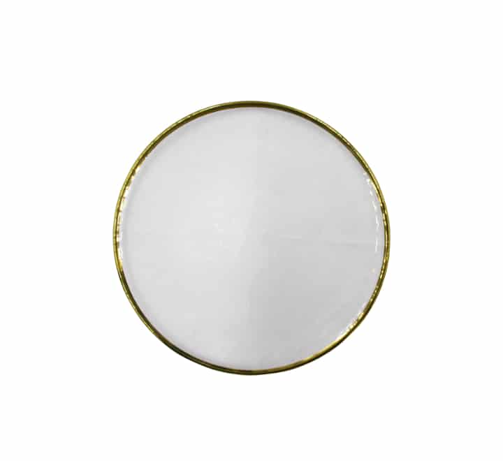Gold Rim Glass Dinner Plate 27cm