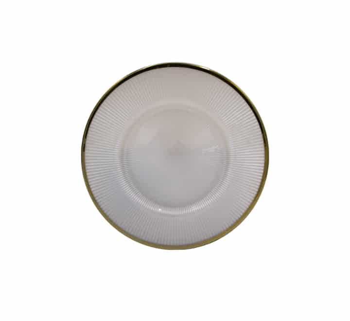 Gold Rim Glass Dinner Plate 27cm