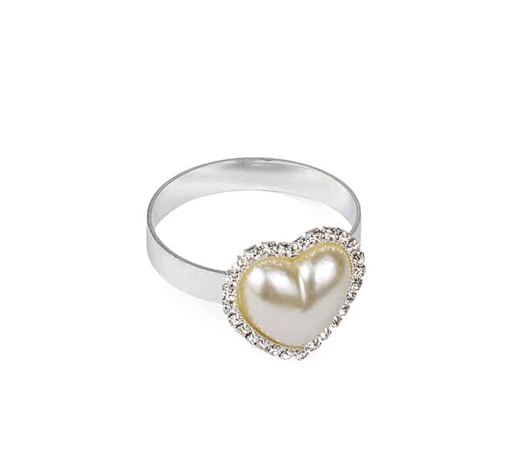 Heart Shape Pearl Napkin Ring