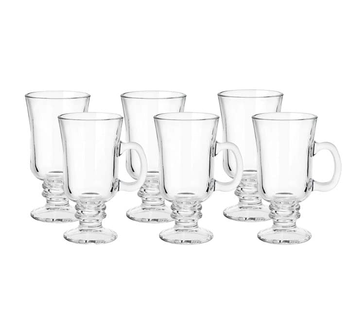 Irish Coffee Glass Mug Set 6 Piece