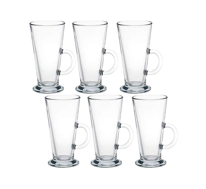 Latte Glass Mug Set 6 Piece