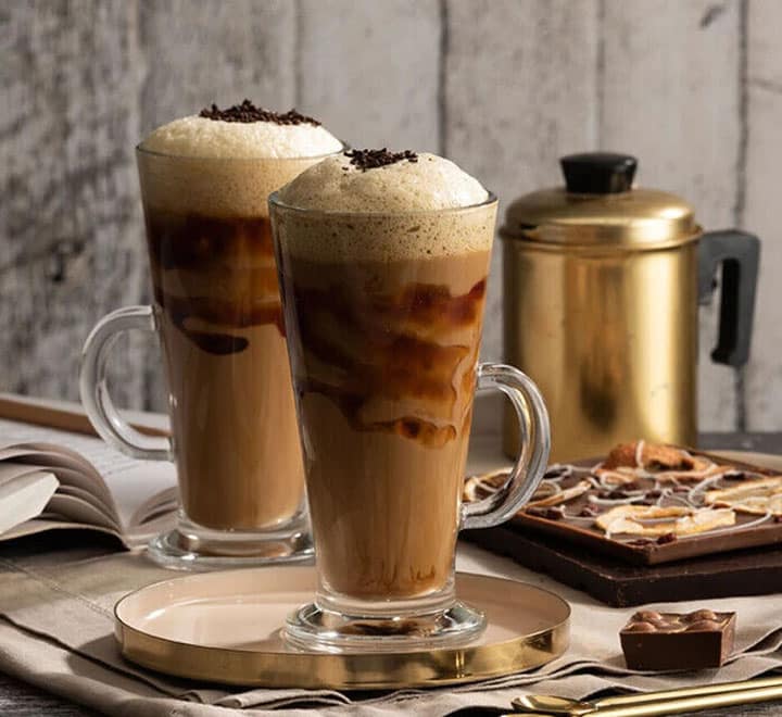 Latte Glass Mug Set 6 Piece