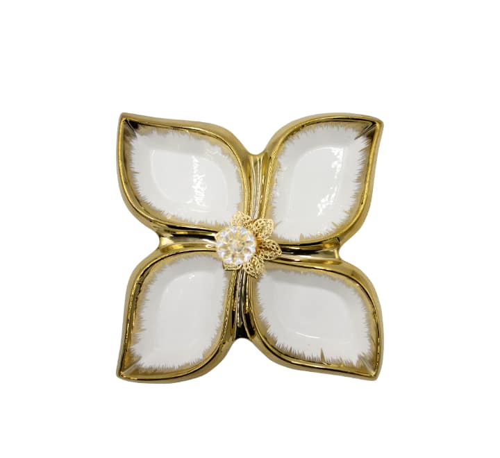 Leaf Snack Serving Bowl - 26x26x12cm