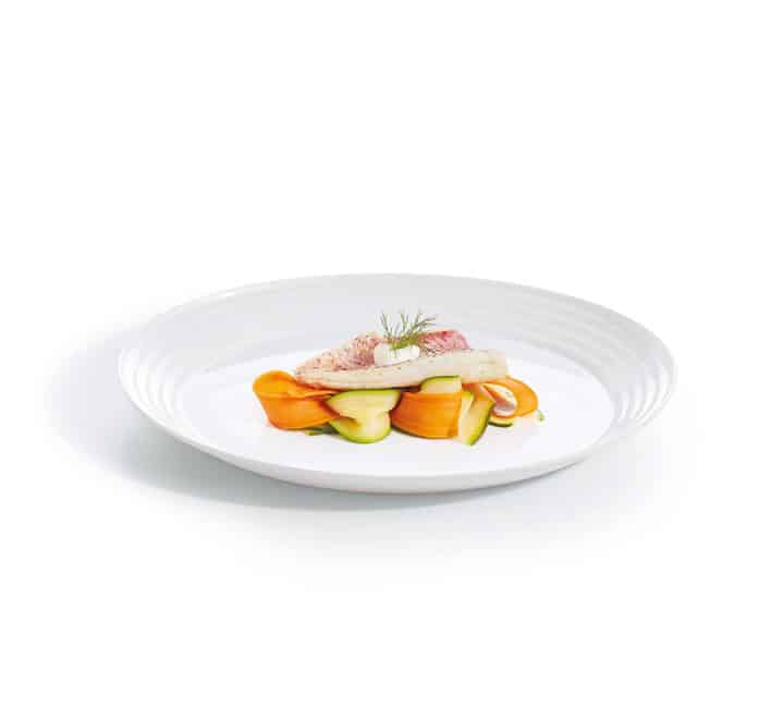 Luminarc Stairo White Tempered Glass Oval Plate