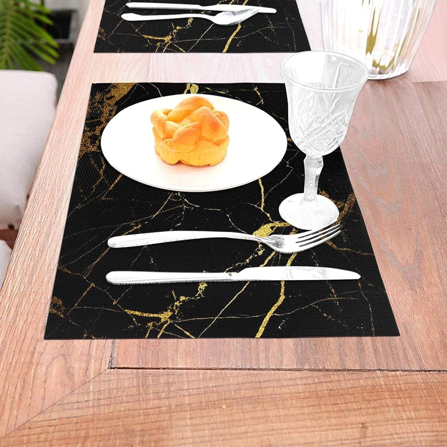 Marble Reversible Placemat Black