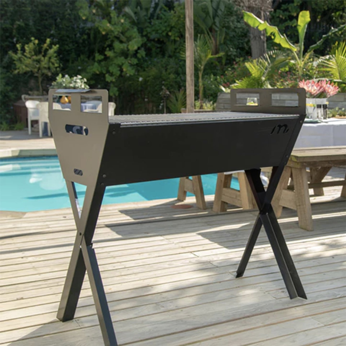 Megamaster Crossover Charcoal Barrel Braai Black